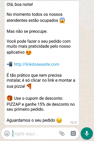 Recebendo Pedidos no WhatsApp